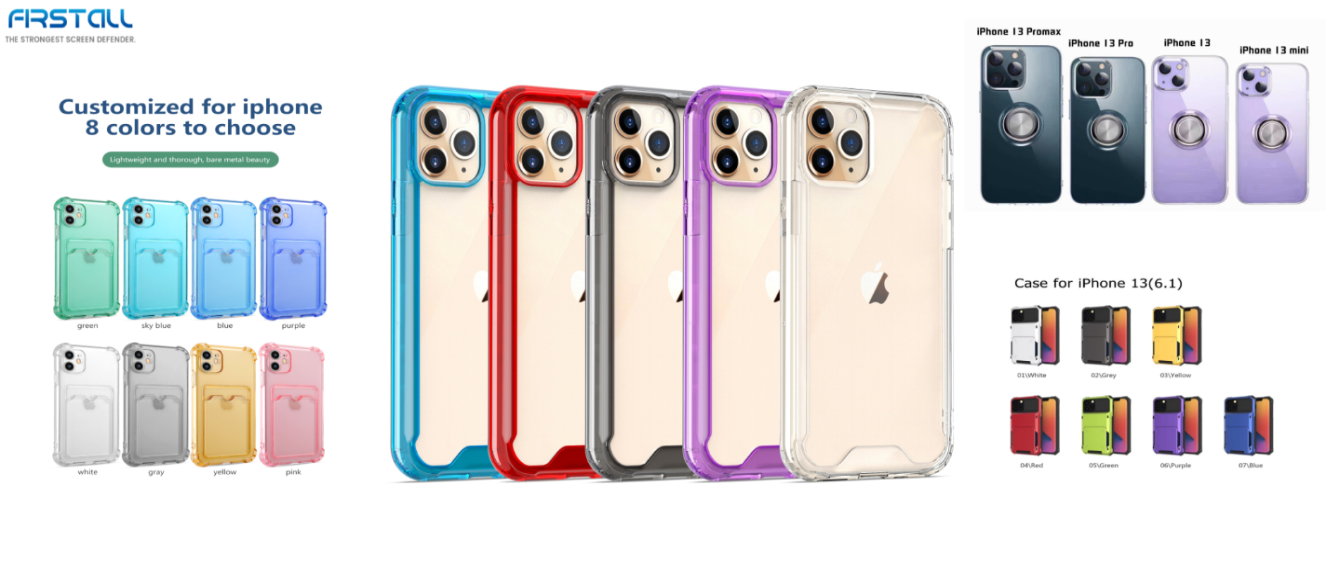 iPhone 13 Series Multiple Colors Protective TPU Silicone Camera Lens Protector Phone Armor Case